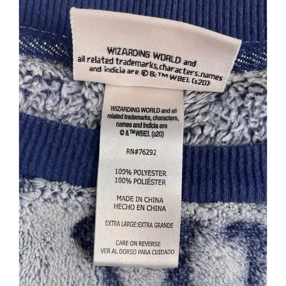 HARRY POTTER • Blue 2-Piece Fleece Jogger Pajama Lounge Set, XL - Picture 13 of 16